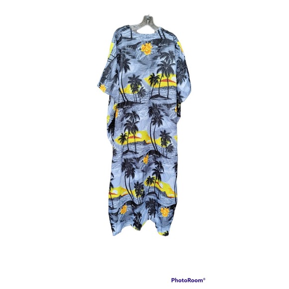 Vtg Tropical Eve Hawaii Caftan Muumuu Dress - Picture 2 of 5